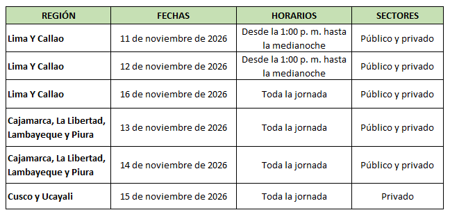Gobierno declara días no laborables compensables por la visita del papa León XIV Gobierno declara días no laborables compensables por la visita del papa León XIV