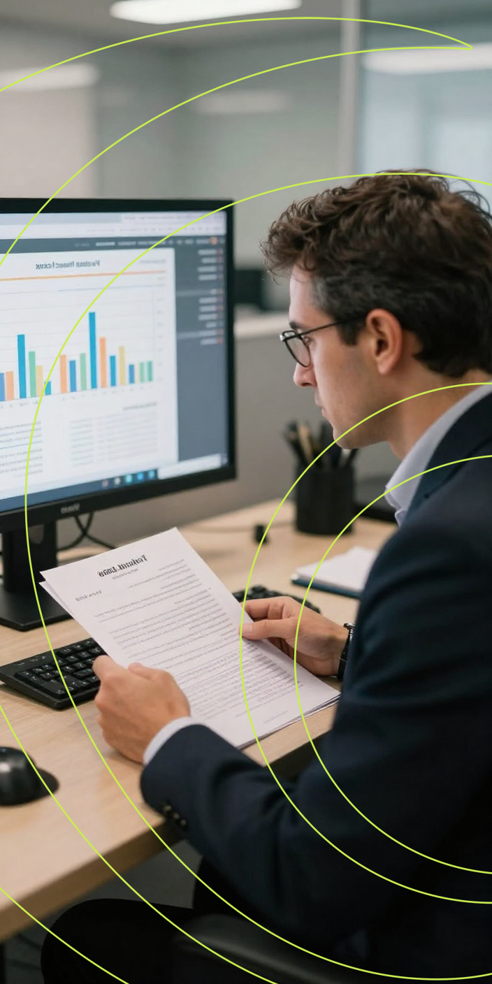 La aplicación de las Normas Internacionales de Valoración (IVS) en el Perú: Implicancias técnicas, tributarias y su articulación con BEPS y Precios de Transferencia. 5 freepik 35mm film photography un analista financiero revis 46147